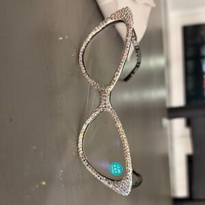 Dazzling Rhinestone Cat-Eye Glasses